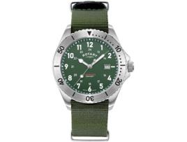 Relógio masculino têxtil verde Gs05475/56 ROTARY