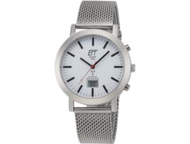 Relógio masculino prata aço inoxidável Egs-11579-11M ETT ECO TECH TIME