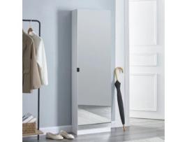 Zapatero Meura com 5 sacos para aglomerado e sapatos têxteis 160 x 48 x 20 cm branco [EN.CASA]