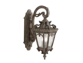 Luz de Parede Ao Ar Livre KICHLER Kl-Tournai2-Xl Alumínio Fundido Vidro Semeado E14 3 Lâmpadas