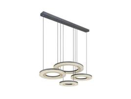 Suspensão Linear Globo Iluminação Blasius Metal Black Led