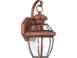 Luz de Parede Externa QUOIZEL Qz-Newbury2-S-Ac Newbury Solid Brass Bavelled Glass E27