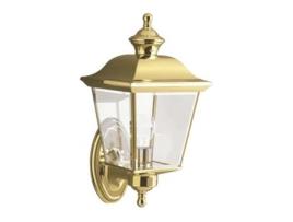 Luz de Parede Ao Ar Livre KICHLER Kl-Bay-Shore1-M Bay Shore Solid Brass Glass E27