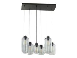 Suspensão Linear Marco Metal Black E27 6 Lâmpadas