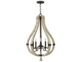 Chandeleiro HINKLEY Hk-Middlefield5 Middlefield Solid Wood Wood Aço E14 5 Bulbos