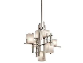 Candelabro KICHLER Kl-City-Light7A Aço Leve Da Cidade Vidro G9 7 Bulbos