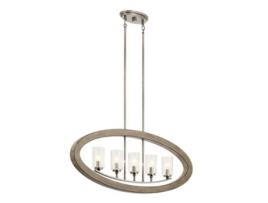 Candelabro KICHLER Kl-Grand-Bank5 Grand Bank Steel Glass E14 5 Bulbos