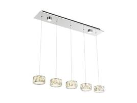 Suspensão Linear Globo Iluminação Amur Metal Chrome Led