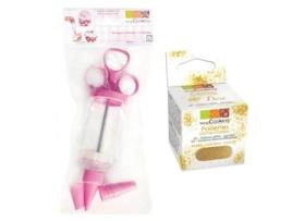 Seringa Para Massa + Flocos Dourados Scrapcooking