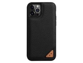 Capa para iPhone 13 Pro Max MELKCO Pele Sintética Anti-Choque Preto