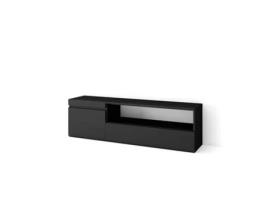 Móvel de Tv 150X45X35cm para Televisores Até 65 Estante para Tv Preto SKRAUT HOME