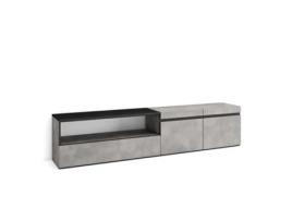 Móvel de Tv 200X45X35cm para Televisores Até 80 Estante para Tv Cimento SKRAUT HOME