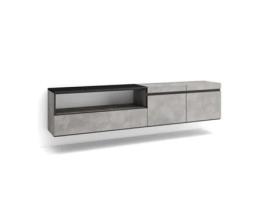 Móvel de Tv 200X45X35cm para Televisores Até 80 Suspensos Cimento SKRAUT HOME