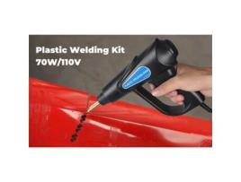 Pistola de Soldar Plástico com 4 Tipos de Grampos Alicate e Caixa de Transporte Preta GOEIK