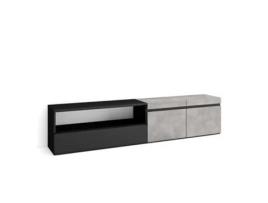 Móvel de Tv 200X45X35cm para Televisores Até 80 Estante para Tv Cimento SKRAUT HOME