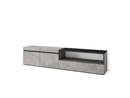 Móvel de Tv 200X45X35cm para Televisores Até 80 Estante para Tv Cimento SKRAUT HOME