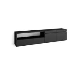 Móvel de Tv 200X45X35cm para Televisores Até 80 Estante para Tv Preto SKRAUT HOME