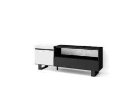 Móvel de Tv 150X57X35cm para Televisores Até 65 Design Industrial Branco e Preto SKRAUT HOME