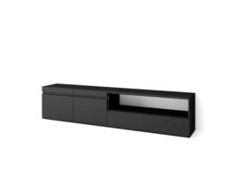 Móvel de Tv 200X45X35cm para Televisores Até 80 Estante para Tv Preto SKRAUT HOME