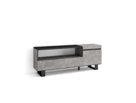 Móvel de Tv 150X57X35cm para Televisores Até 65 Design Industrial Cimento SKRAUT HOME