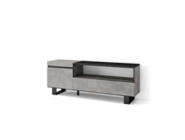 Móvel de Tv 150X57X35cm para Televisores Até 65 Design Industrial Cimento SKRAUT HOME