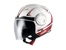 Capacete UNIK Cj-11 Volt - Vermelho Branco - S