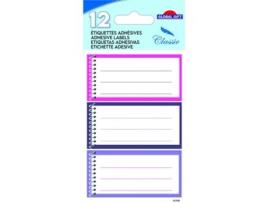 12 Etiquetas Adesivas Escolares Caderno Espiral Rosa GLOBAL GIFT