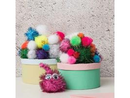 60 Pompons Rosa Brilhante RICO DESIGN
