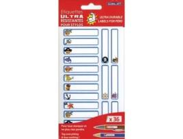 36 Etiquetas de Plástico Piratas Ultra-Resistente GLOBAL GIFT