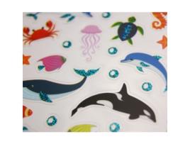 Adesivos Animais Marinhos Glitter 1,8 Cm GLOBAL GIFT