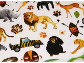 Adesivos Safari na Savana! Dourar GLOBAL GIFT