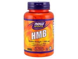 Now Foods Hmb Força Dupla 1000 Mg 90 Comprimidos 180 Gr