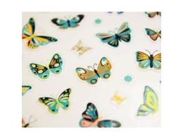 Adesivos Borboletas Azul e Dourado 1,8 Cm GLOBAL GIFT