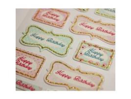 Adesivos Etiquetas Feliz Aniversário 1,8 Cm GLOBAL GIFT