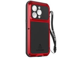 Capa para iPhone 14 Pro Max LOVE MEI Anti-Choque Vermelho