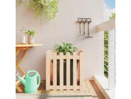 Vaso de Jardim com Design de Cerca 60X60X60 Cm Pinho Maciço VIDAXL