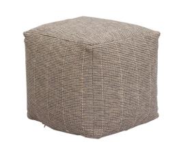 Pouf algodão kamau quadrado castanho 45x45 cm