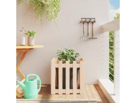 Vaso de Jardim com Design de Cerca 50X50X50 Cm Pinho Maciço VIDAXL