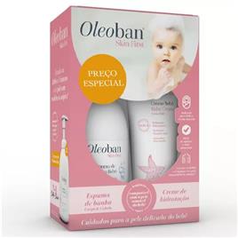 Oleoban Skin First Espuma de Banho Bebé 500ml + Creme Bebé 200g