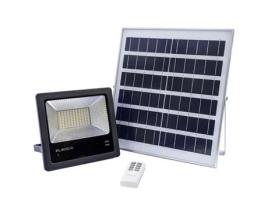 Refletor Led Solar 80W ELEDCO Luz Neutra 4000K Controle Remoto Autonomia 8-15 Horas