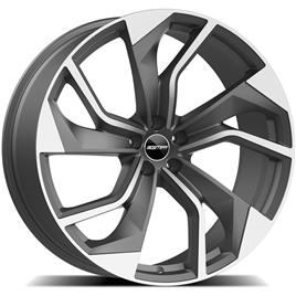 Jante de alumínio gmp rebel 10x23 5x112 et30 cinzento mate, frente polida