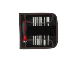 Conjunto De Chaves De Fenda De Lâmina Intercambiável WIHA System 6 Com Chave De Caixa Hexagonal, 9 Unid. Incluindo. Saco De Enrolar (27712)