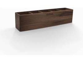 Porta-canetas Ajustável de 5 Secções da WOODSAKA Reka Nogueira (37.2x8.2x9.2 cm)