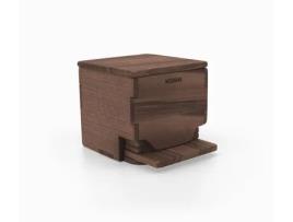 Conjunto de Bases para Copos Rita 8 Peças de Bases para Copos em Madeira de Nogueira WOODSAKA