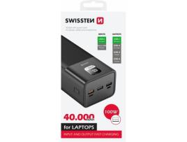 Power Bank Polímero Lítio Lipo SWISSTEN Preto