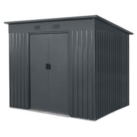 Caseta Exterior Cinzenta Antracite 199x238x193 cm Blooma