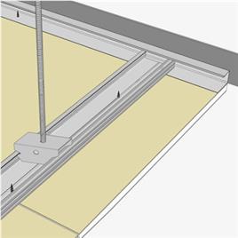 Forquilha T-45 galvanizada para tetos Pladur 3,2/5,1 x 2,4 x 2,4 cm