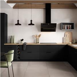 Frente de Gaveta de Cozinha Zen Preto para Móvel de 80 cm