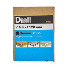 200 PARAFUSOS PH2 PARA GESSO 4,8 X 120 mm Diall