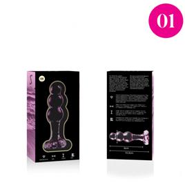 NEBULA SERIES BY IBIZA? - MODELO 1 PLUG ANAL VIDRO BOROSILICADO 10,7 X 3 CM ROSA